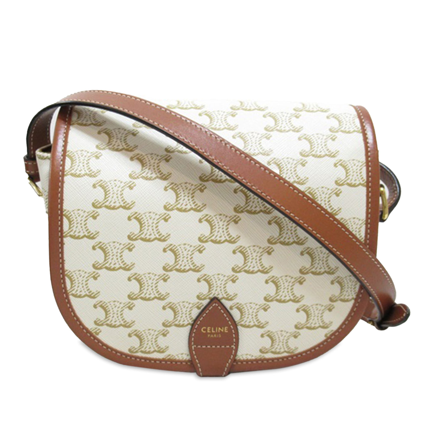 Medium Triomphe Coated Canvas Folco Crossbody - Image 1