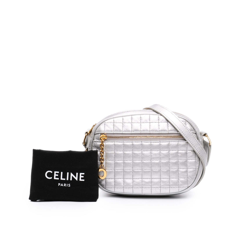 Small Quilted Calfskin C Charm Camera Bag - Image 7