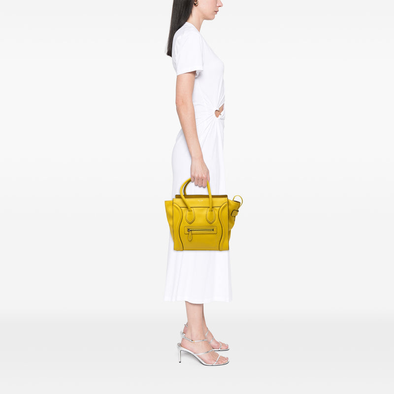 Micro Drummed Calfskin Luggage Tote - Image 7