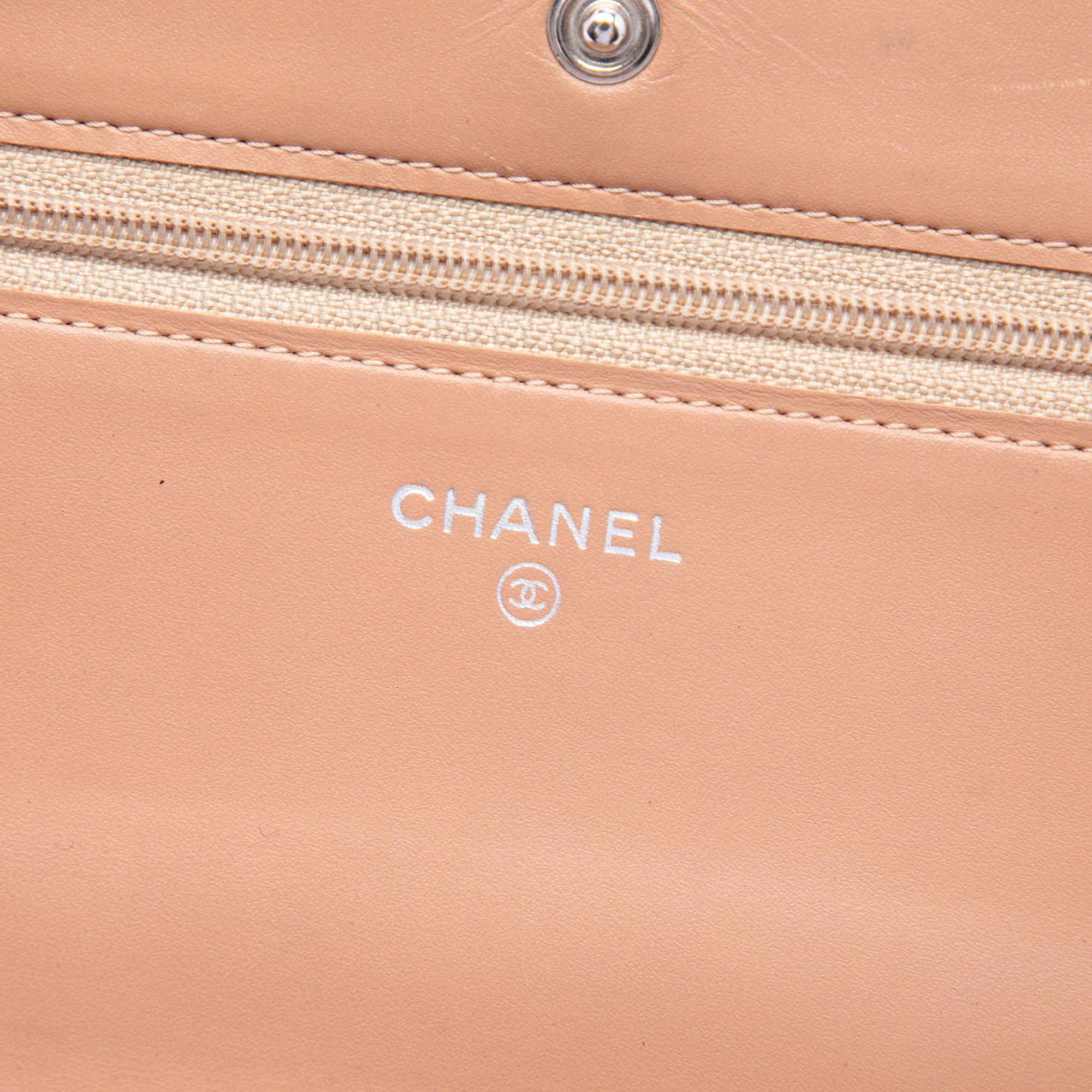 Stitched CC Quilted Calfskin Wallet on Chain - Image 5