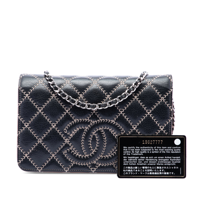 Stitched CC Quilted Calfskin Wallet on Chain - Image 7