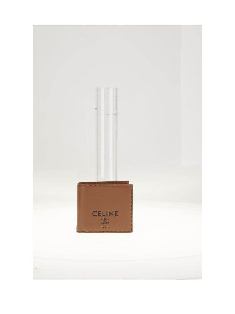 Celine Bi-Fold Lamb Leather Wallet — Tan