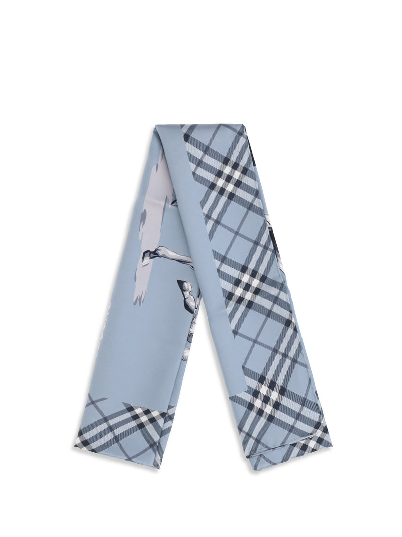 Burberry Archive Knight Scarf — Blue Silk Scarfs