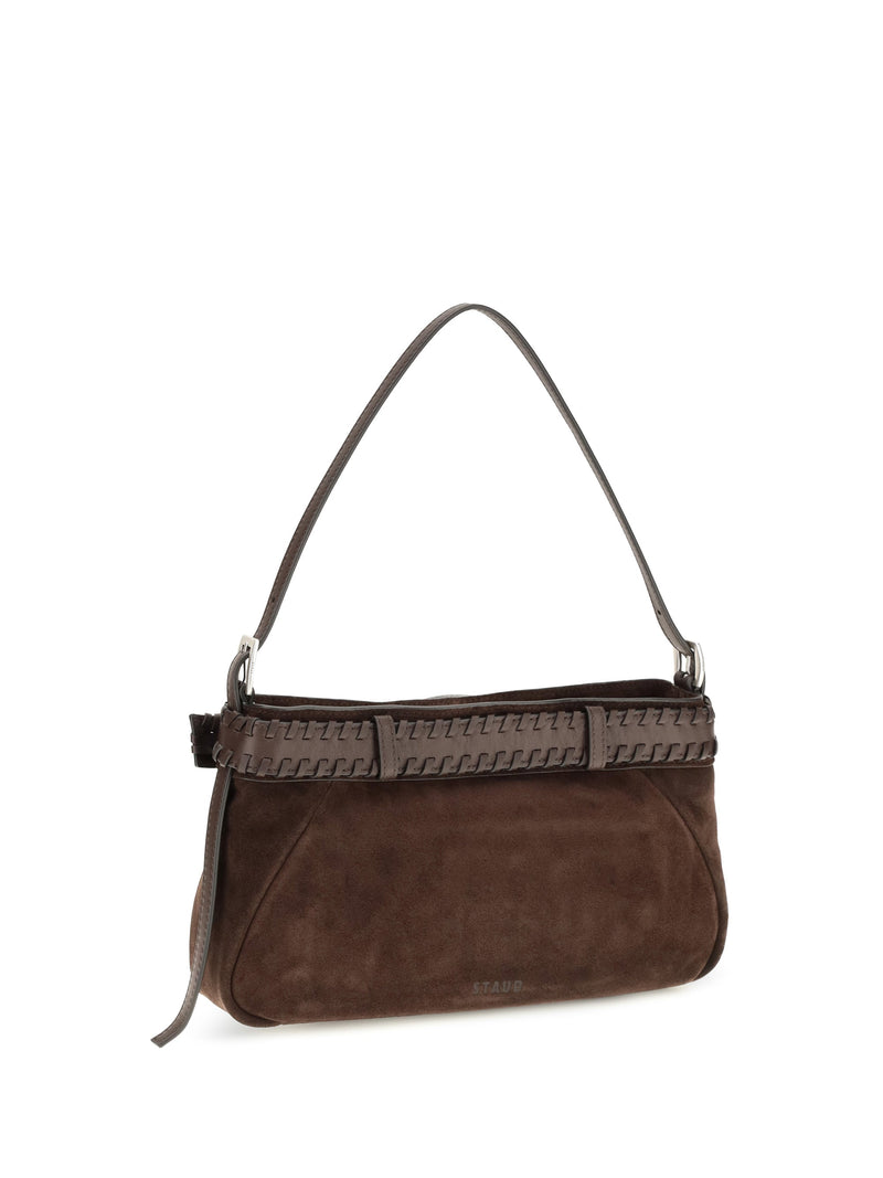 Staud Brooklyn Shoulder Bag — Brown Lamb Leather