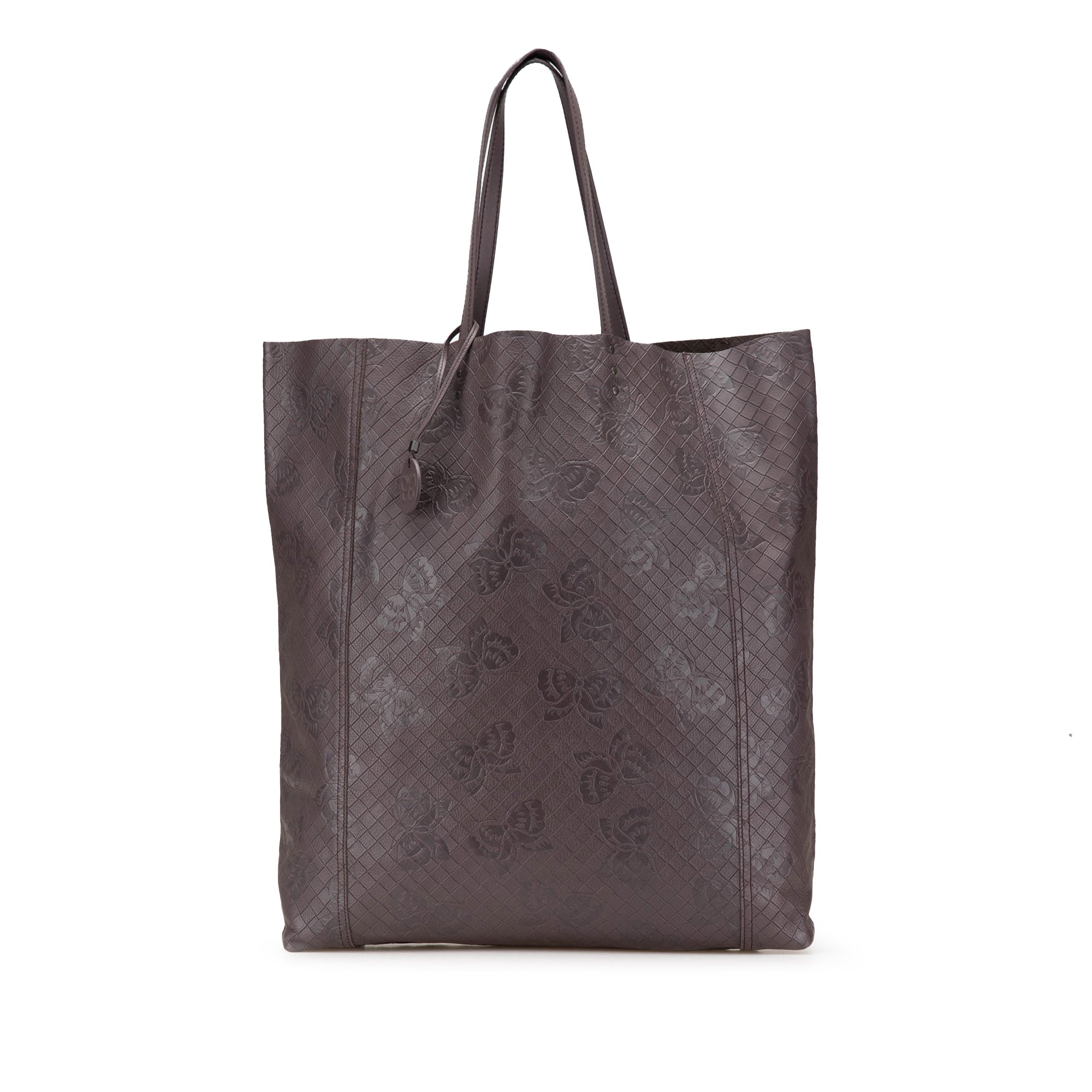 Leather Intrecciomirage Butterfly Tote - Image 1