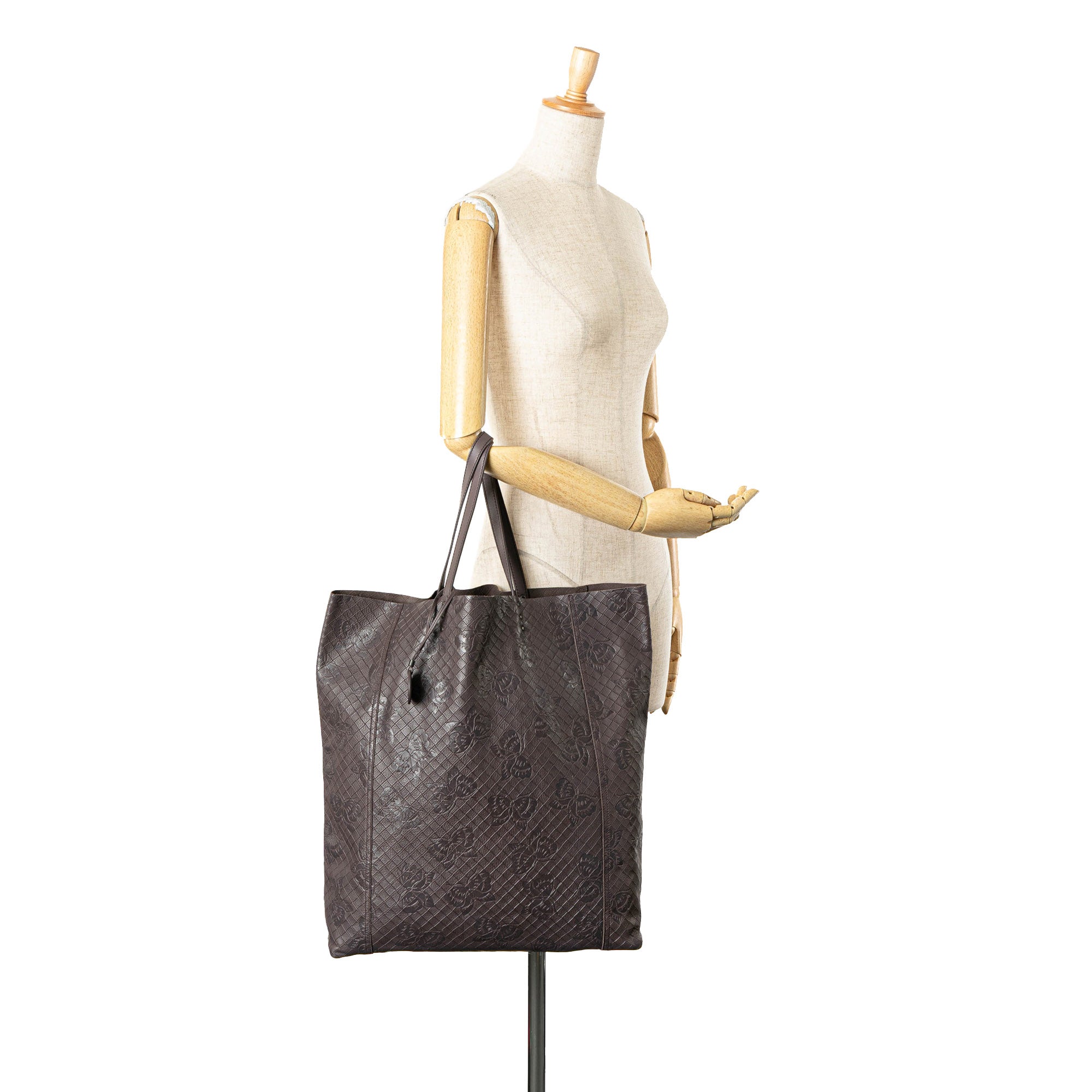 Leather Intrecciomirage Butterfly Tote - Image 12