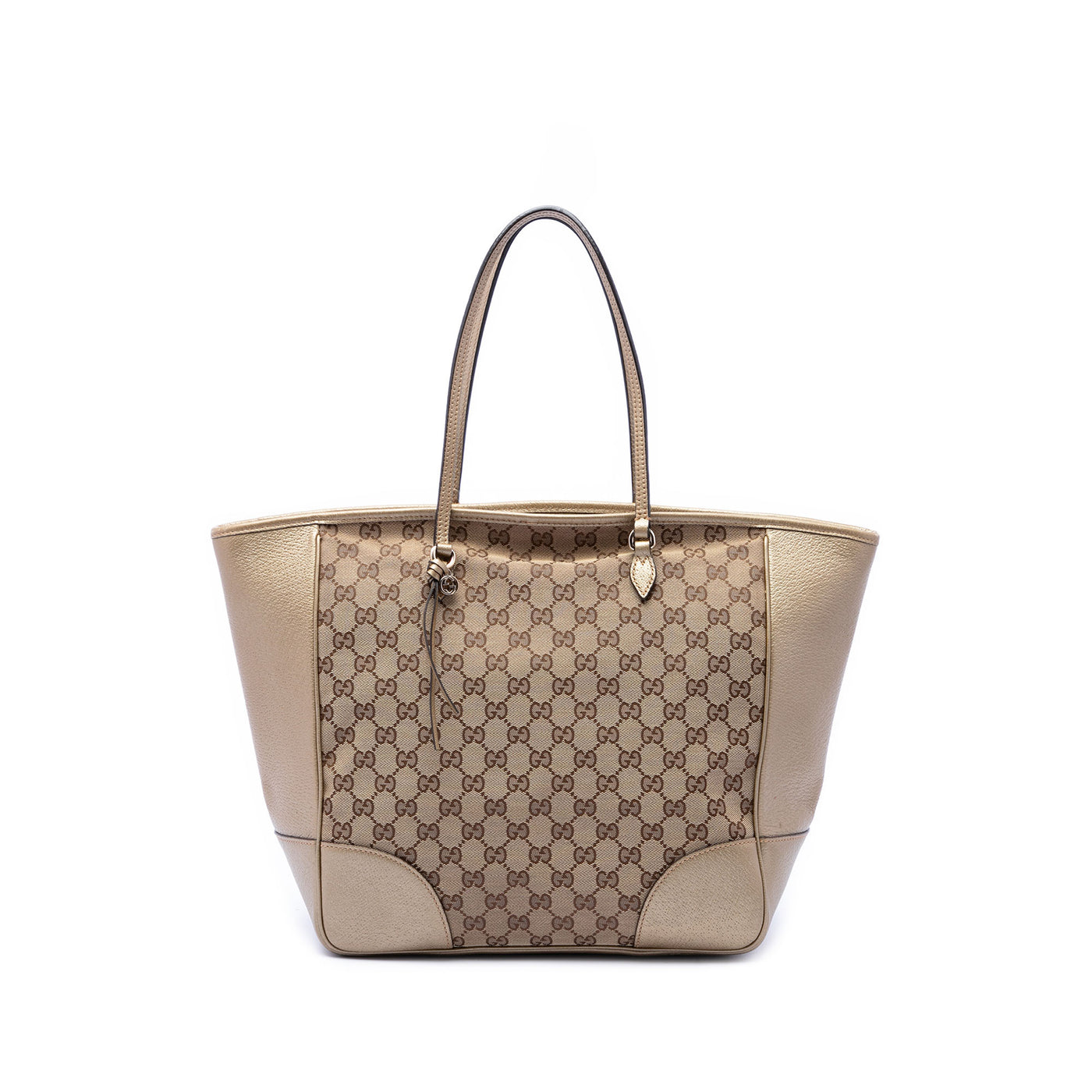 GG Canvas and Metallic Calfskin Bree Tote - Image 1