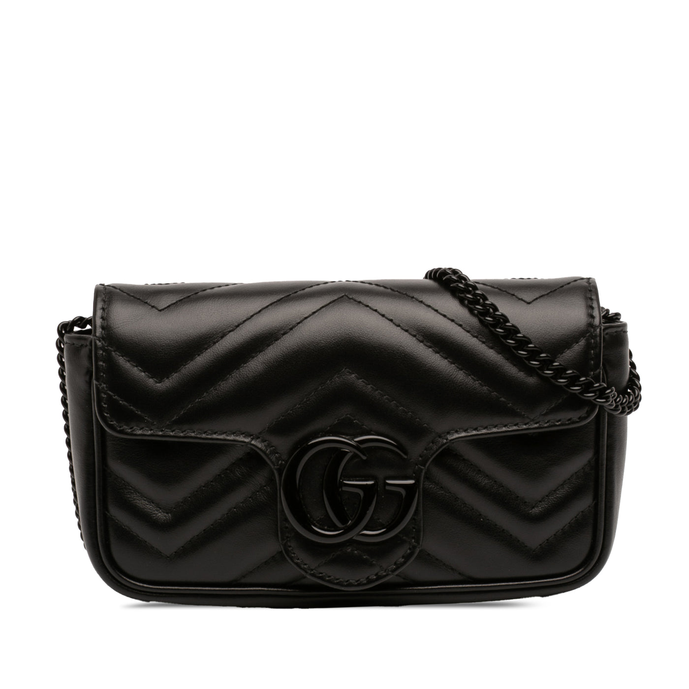 Mini GG Marmont Matelasse Calfskin Monochrome Flap Crossbody - Image 1