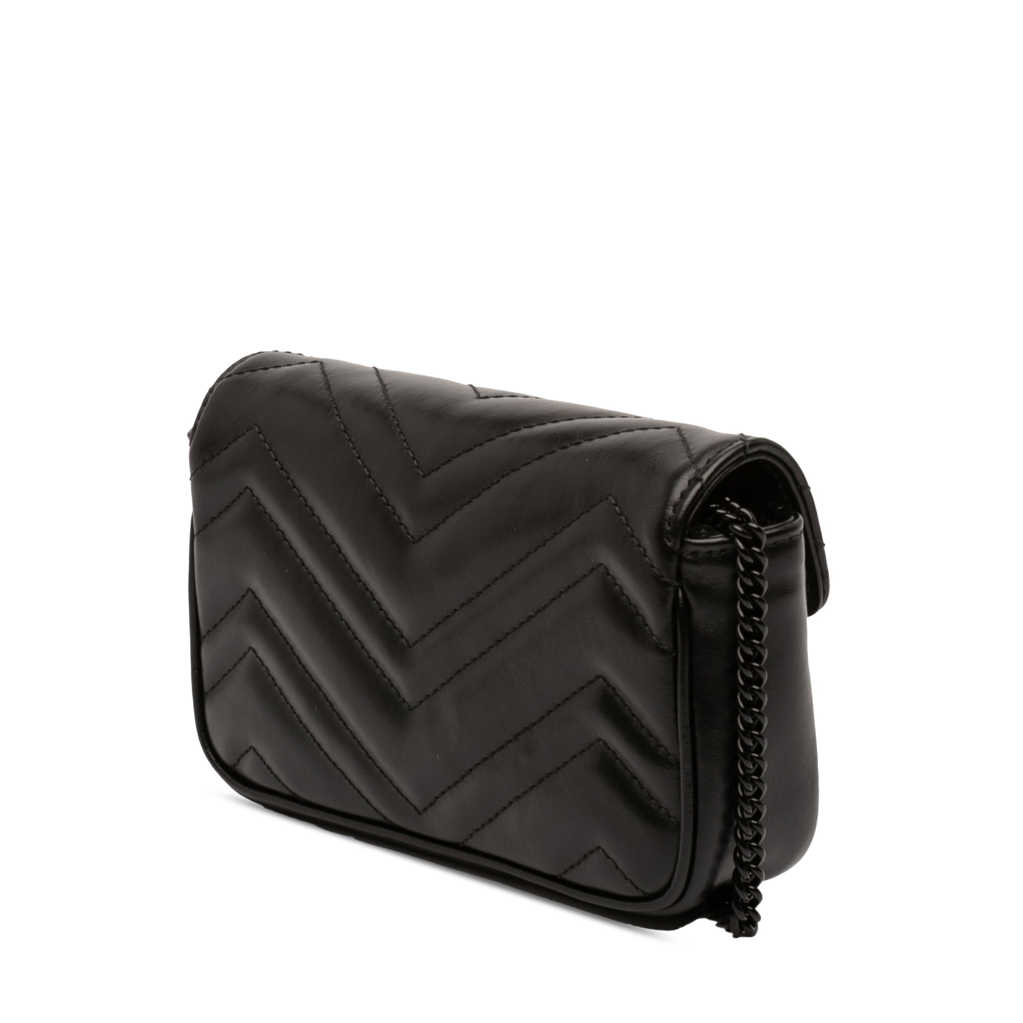 Mini GG Marmont Matelasse Calfskin Monochrome Flap Crossbody - Image 2