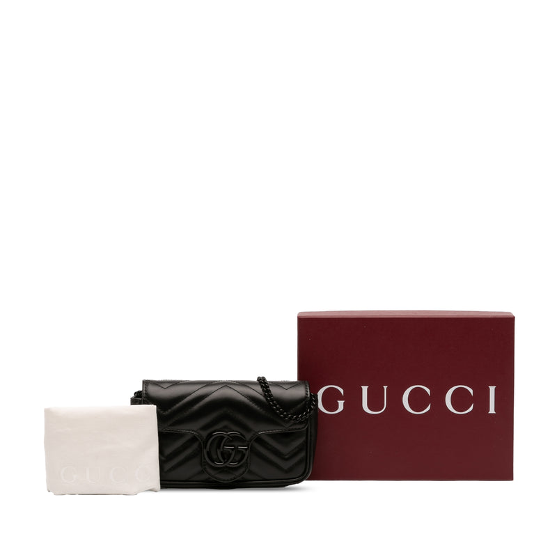 Mini GG Marmont Matelasse Calfskin Monochrome Flap Crossbody - Image 7