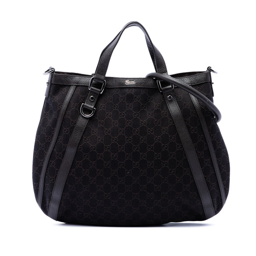 GG Denim Abbey D Ring Satchel - Image 1