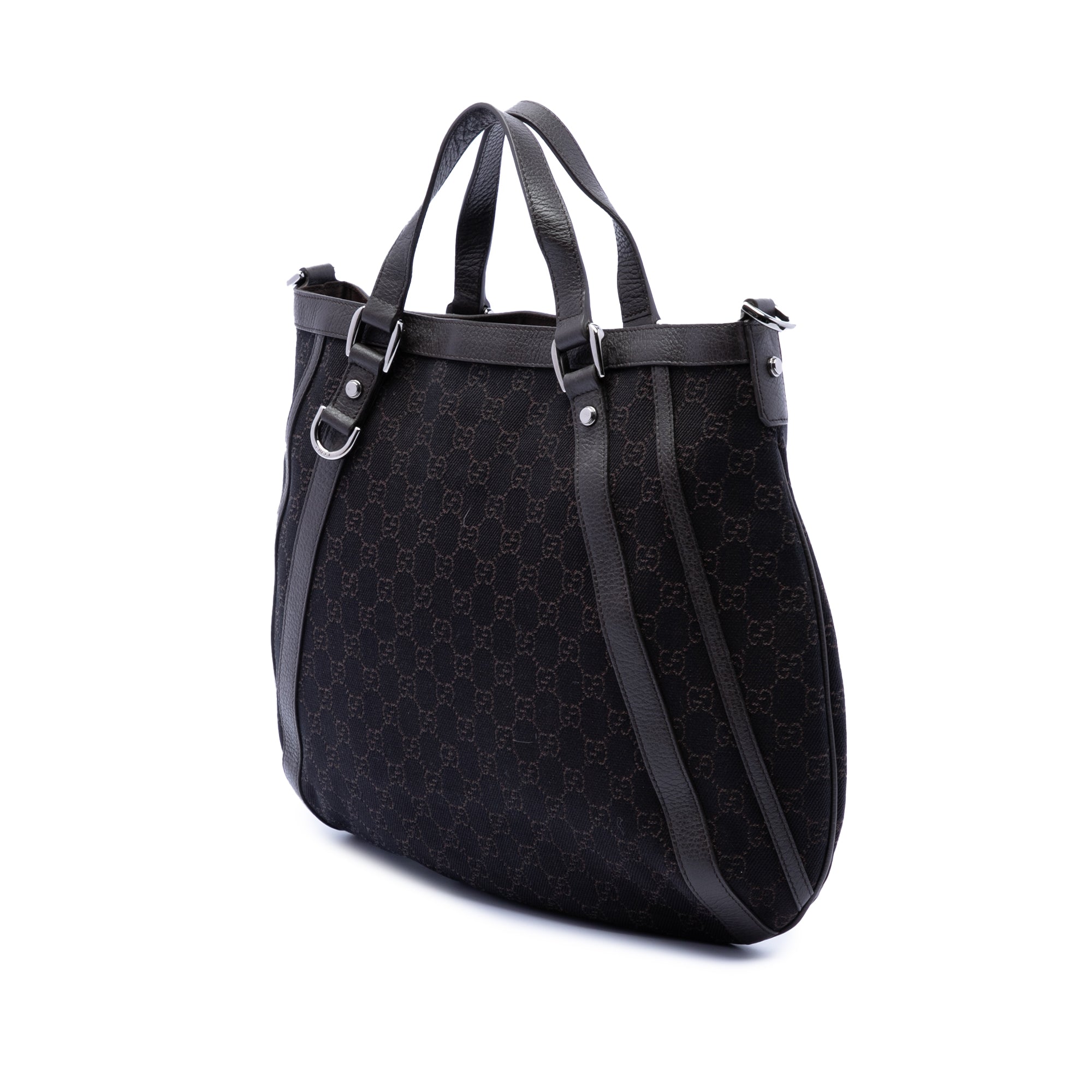 GG Denim Abbey D Ring Satchel - Image 2