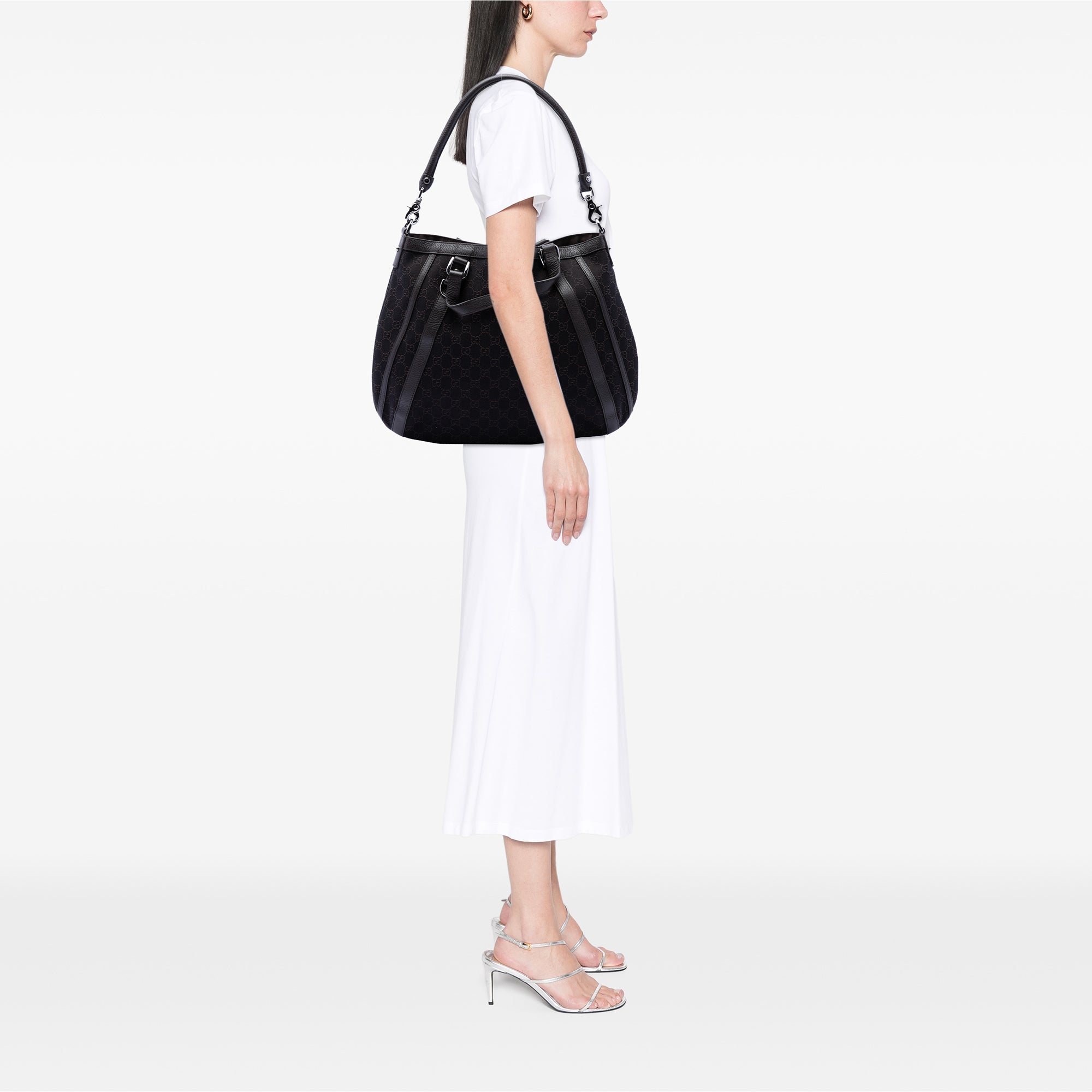 GG Denim Abbey D Ring Satchel - Image 7