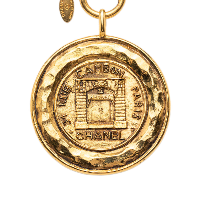 Gold Plated 31 Rue Cambon Coin Pendant  Necklace - Image 2