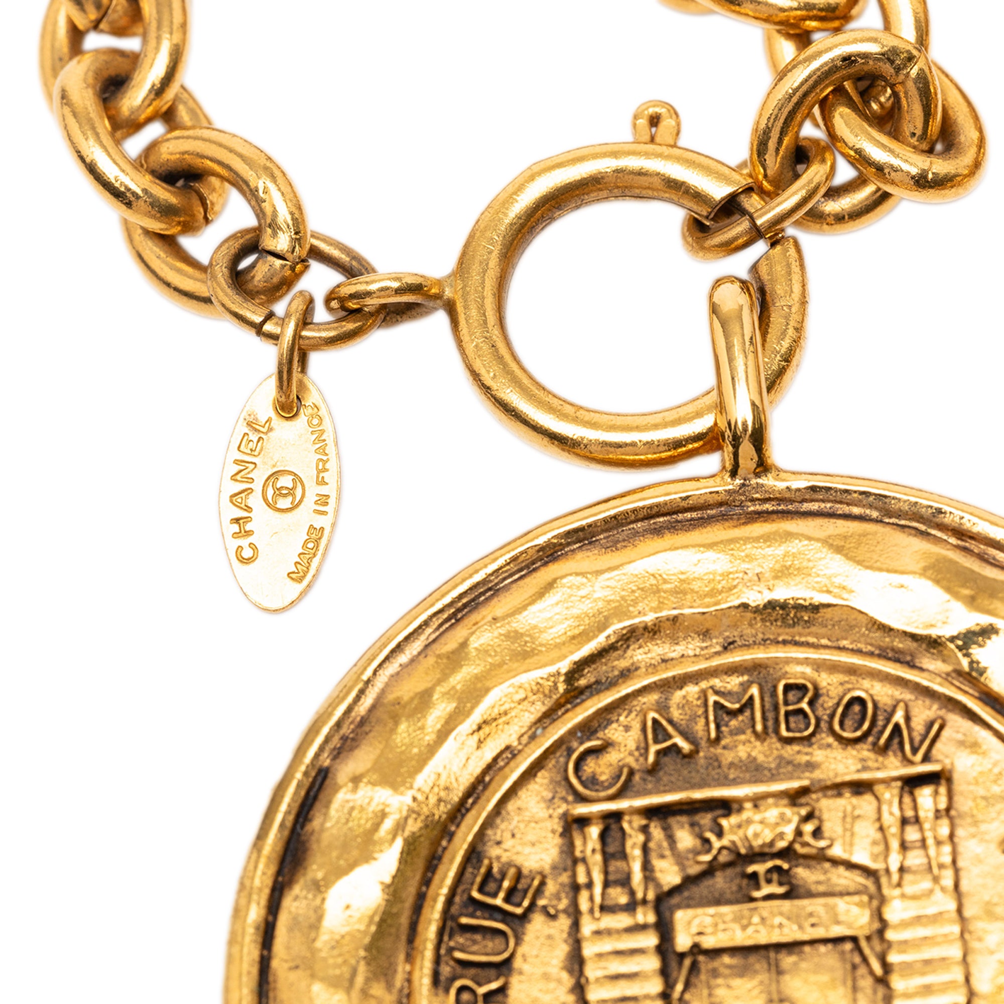 Gold Plated 31 Rue Cambon Coin Pendant  Necklace - Image 4