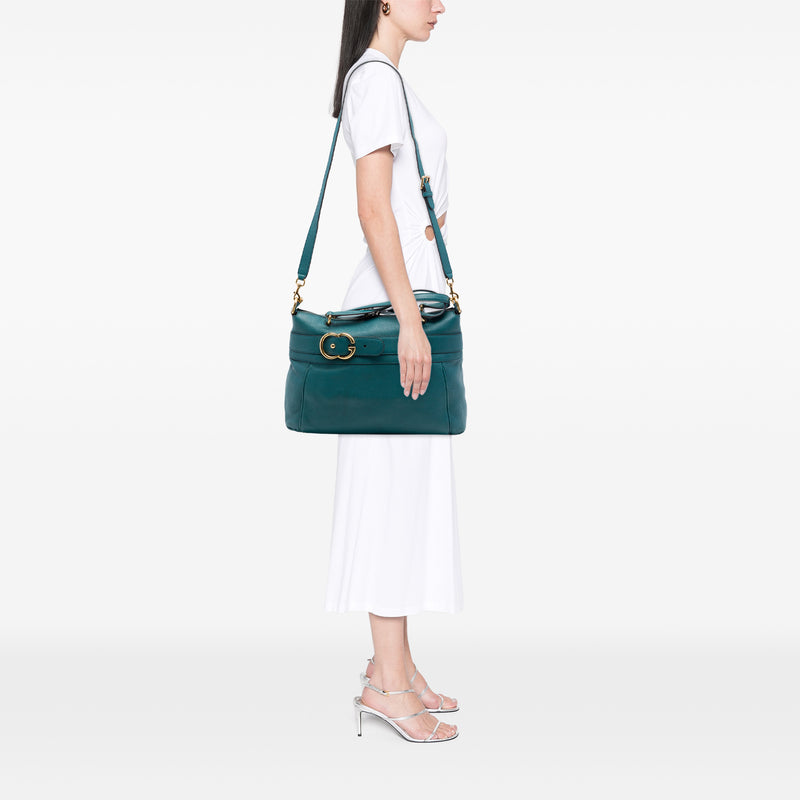 Medium Calfskin Ride Top Handle Bag - Image 6