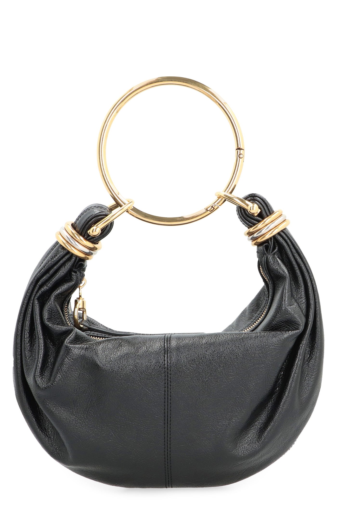 Chloé Pebbled Calfskin Hobo Bag — Black Calf