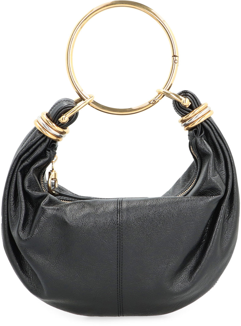 Chloé Pebbled Calfskin Hobo Bag — Black Calf