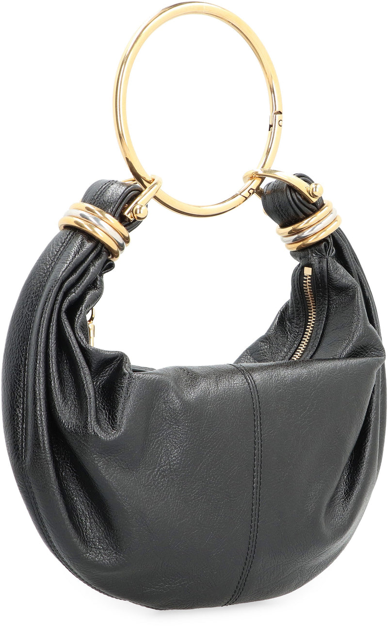 Chloé Pebbled Calfskin Hobo Bag — Black Calf