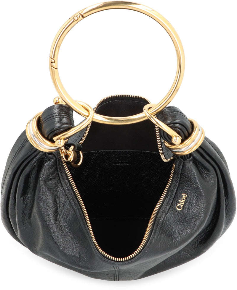Chloé Pebbled Calfskin Hobo Bag — Black Calf