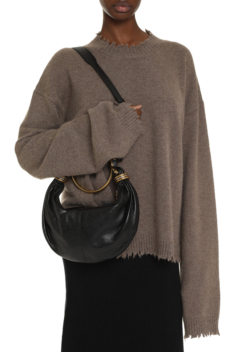 Chloé Pebbled Calfskin Hobo Bag — Black Calf