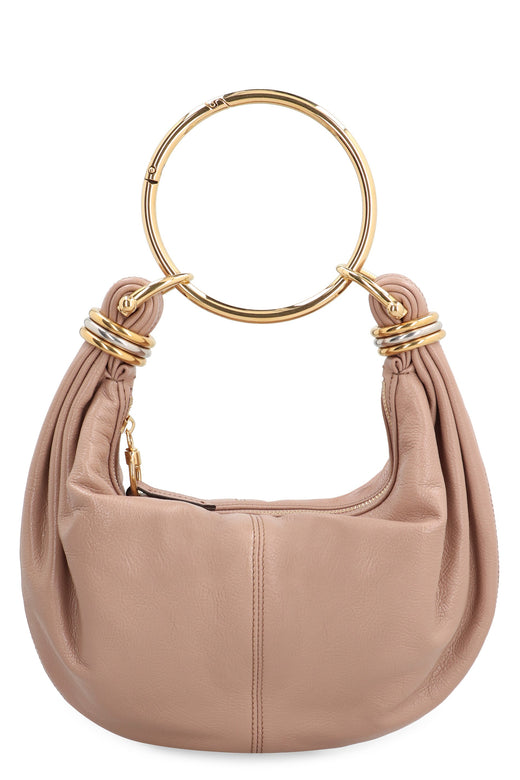 Chloé Pebbled Calf Leather Hobo Bag — Pink