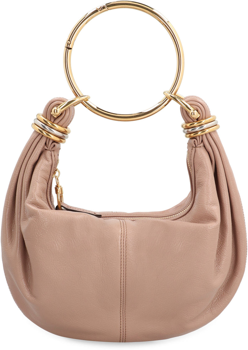 Chloé Pebbled Calf Leather Hobo Bag — Pink