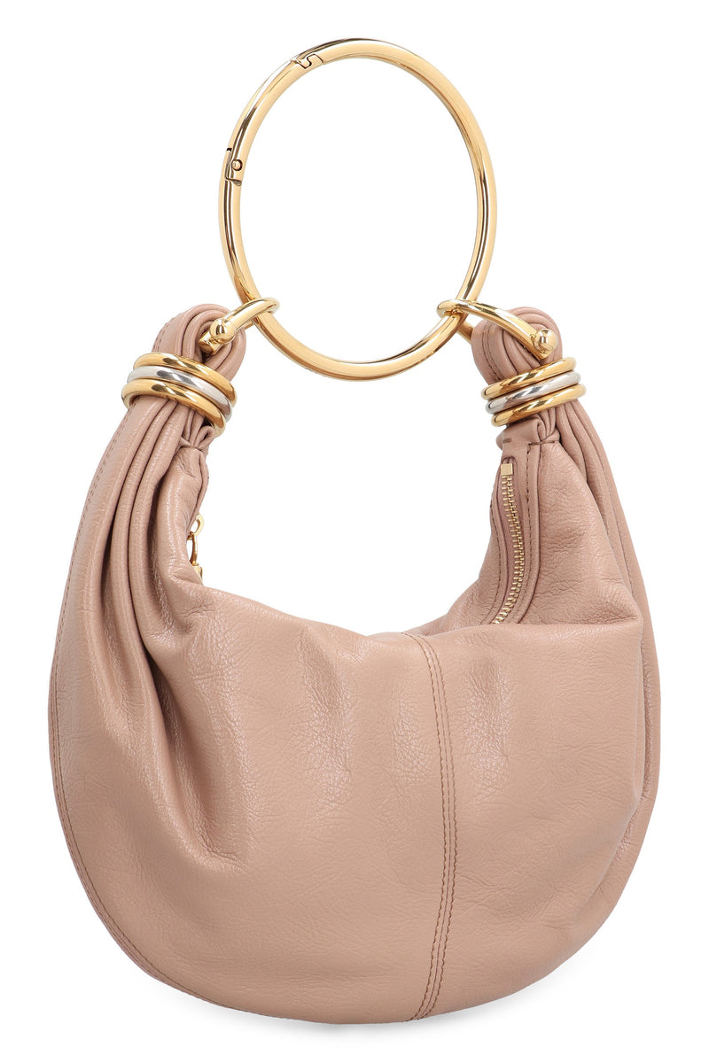 Chloé Pebbled Calf Leather Hobo Bag — Pink