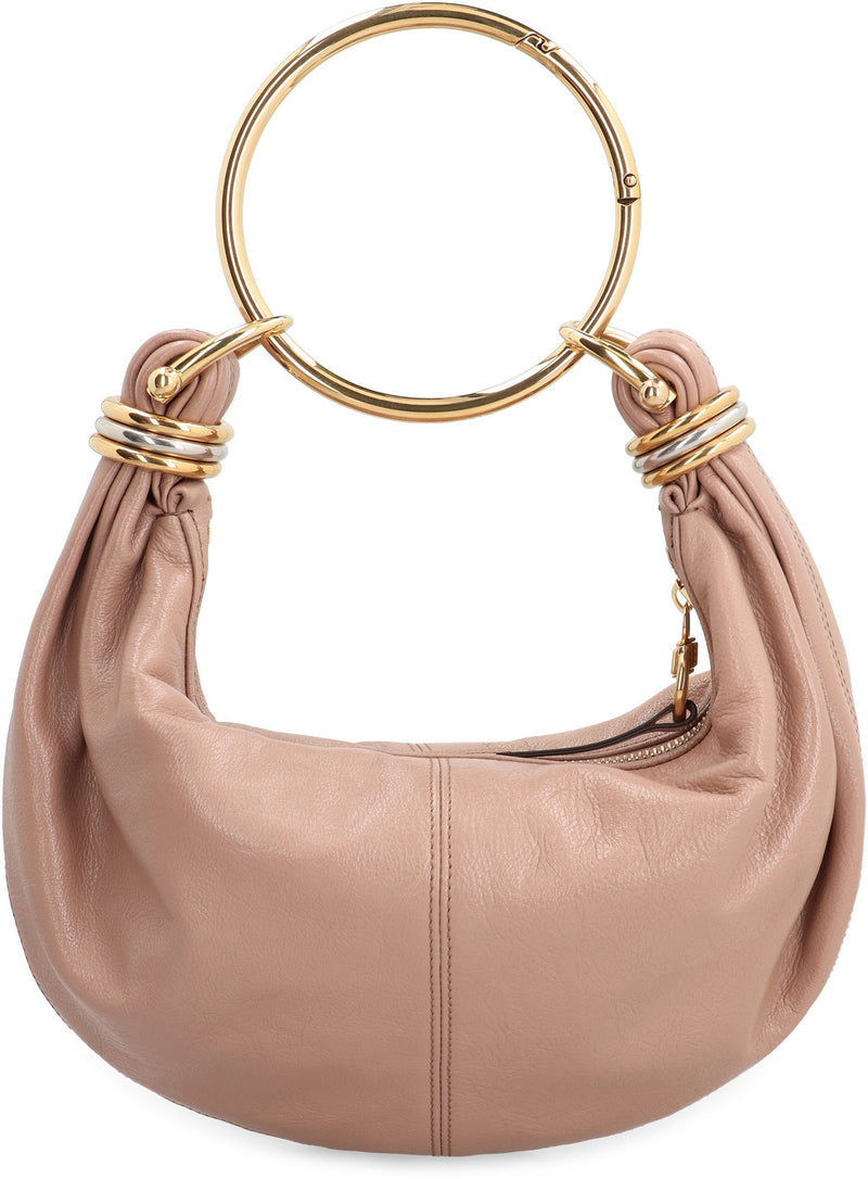 Chloé Pebbled Calf Leather Hobo Bag — Pink