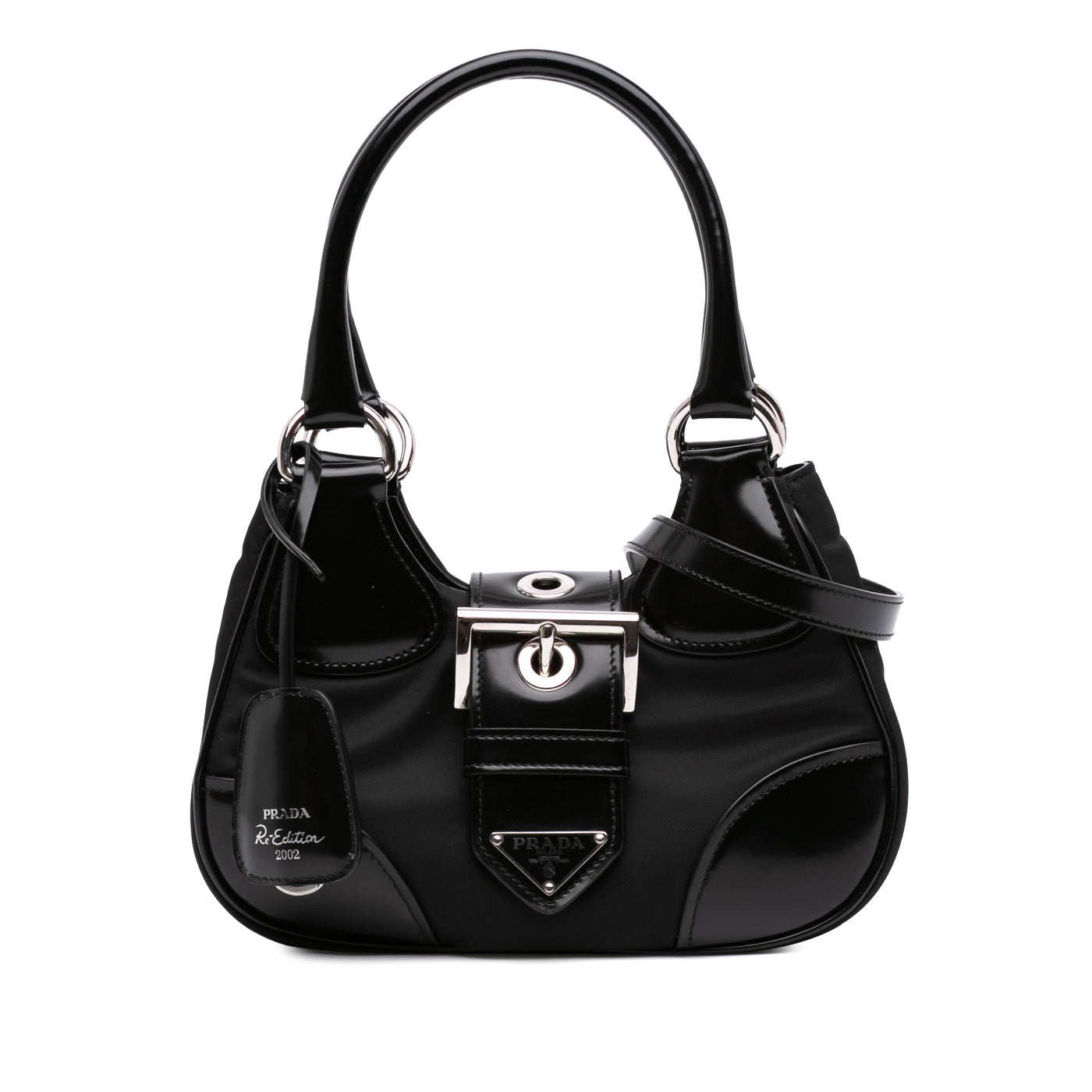 Re Nylon and Shiny Calfskin Re Edition 2002 Moon Satchel - Image 1