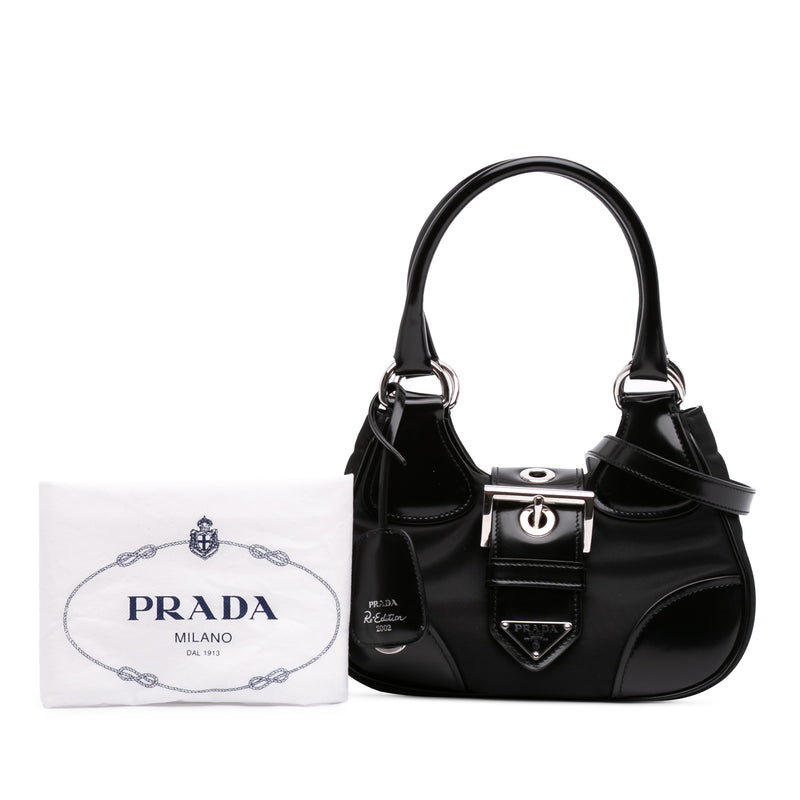 Re Nylon and Shiny Calfskin Re Edition 2002 Moon Satchel - Image 7