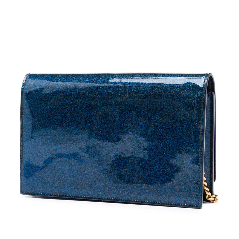 Glitter Patent Monogram Kate Tassel Wallet on Chain - Image 2