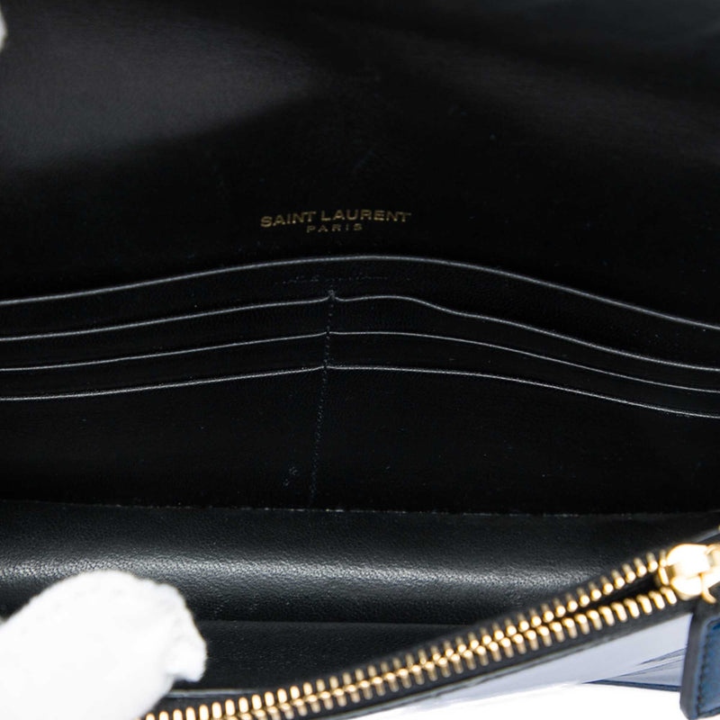 Glitter Patent Monogram Kate Tassel Wallet on Chain - Image 4