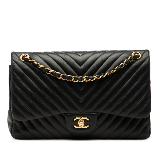 Jumbo Classic Chevron Lambskin Double Flap - Image 1