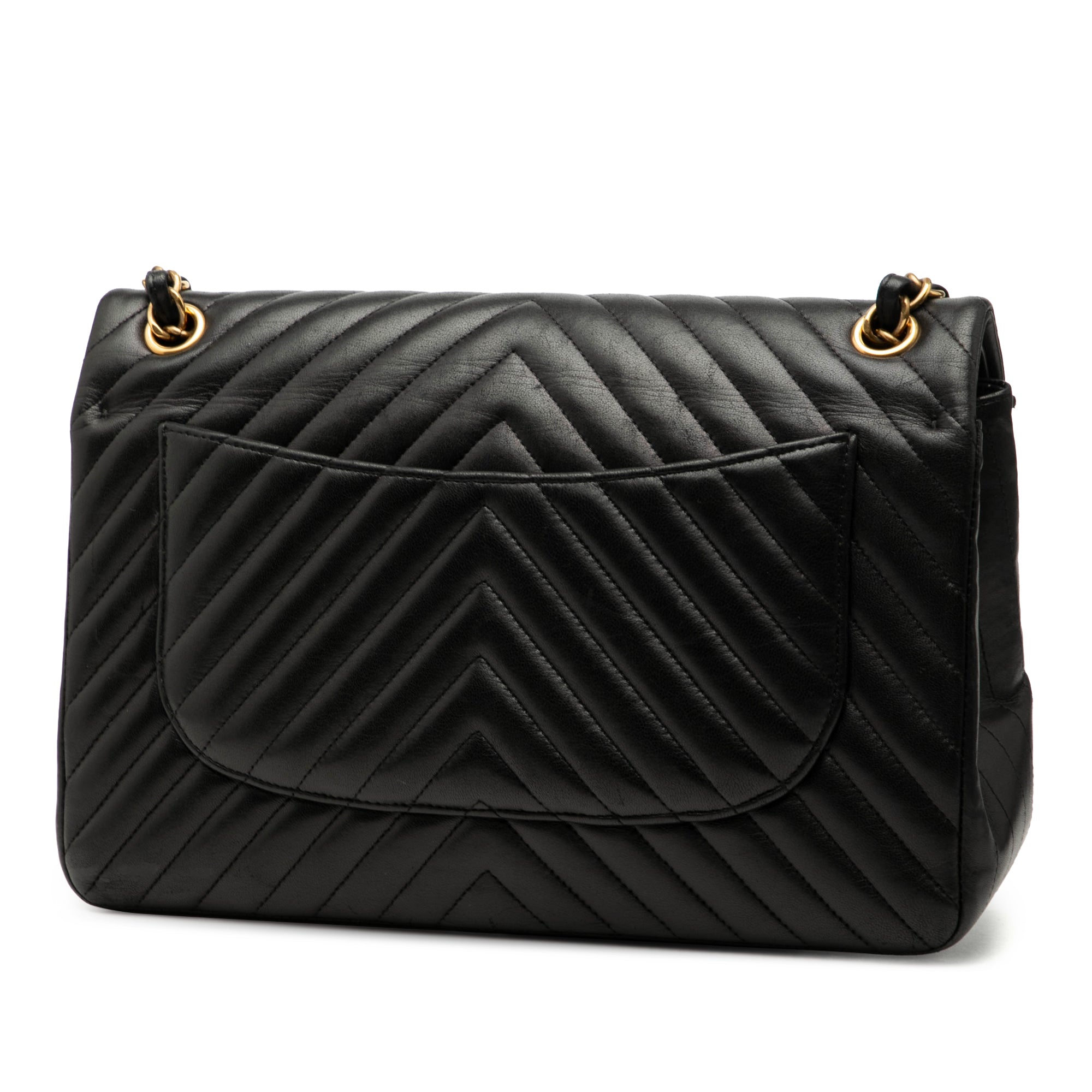 Jumbo Classic Chevron Lambskin Double Flap - Image 2