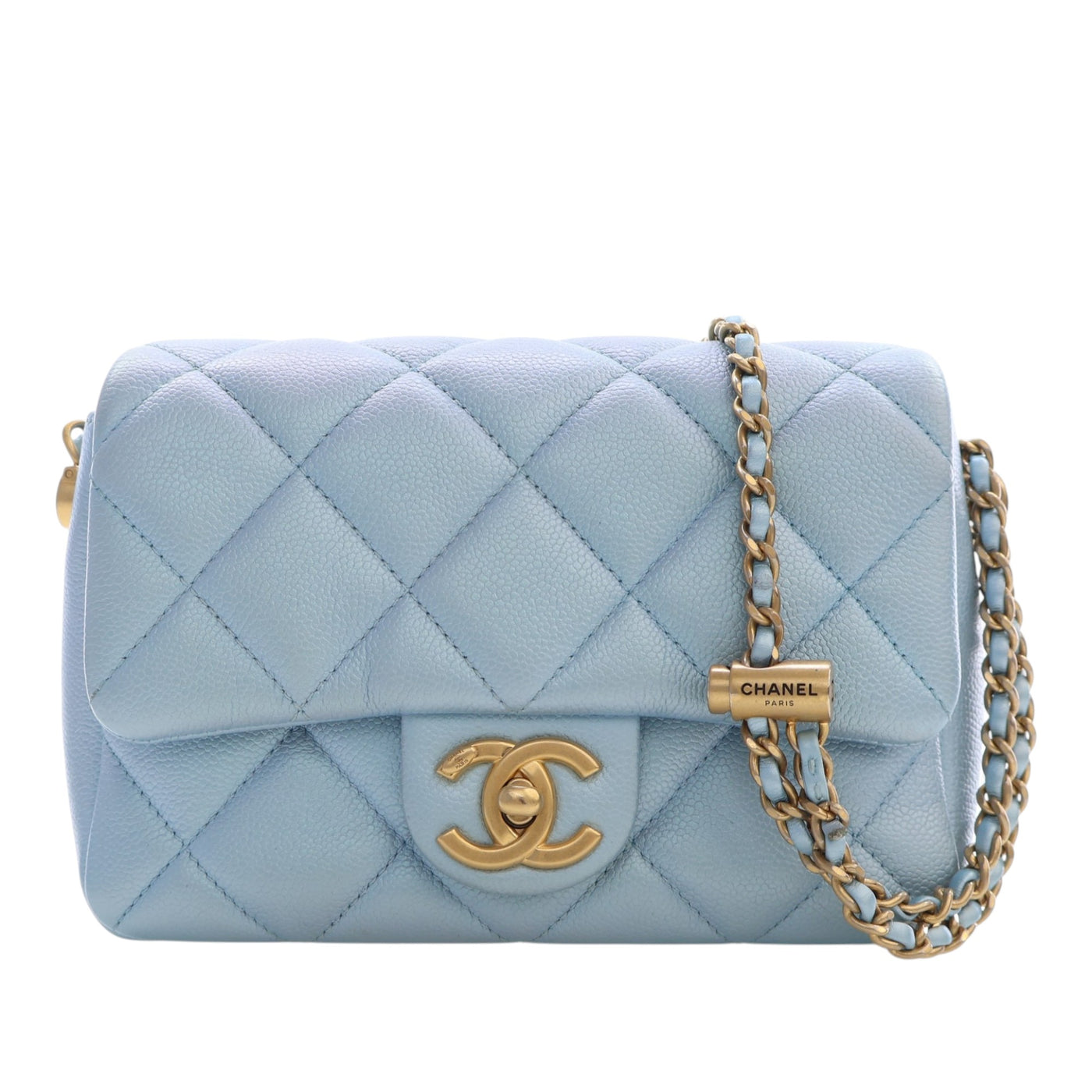 Mini Quilted Iridescent Caviar My Perfect Flap - Image 1