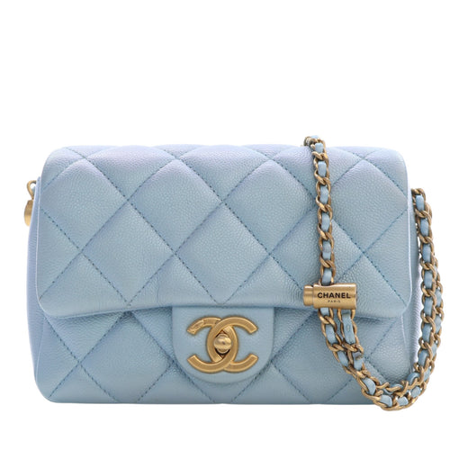 Mini Quilted Iridescent Caviar My Perfect Flap - Image 1