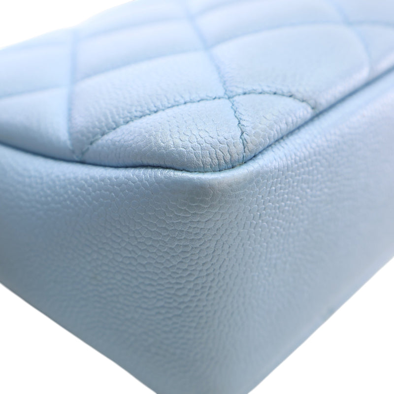 Mini Quilted Iridescent Caviar My Perfect Flap - Image 11