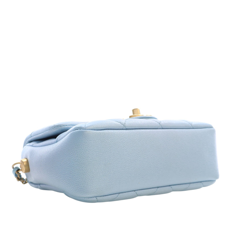 Mini Quilted Iridescent Caviar My Perfect Flap - Image 12