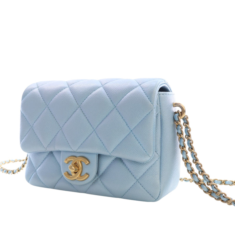 Mini Quilted Iridescent Caviar My Perfect Flap - Image 3