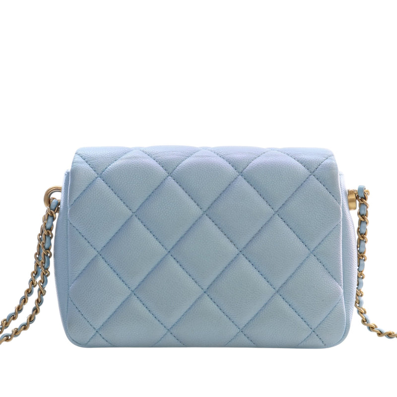 Mini Quilted Iridescent Caviar My Perfect Flap - Image 4