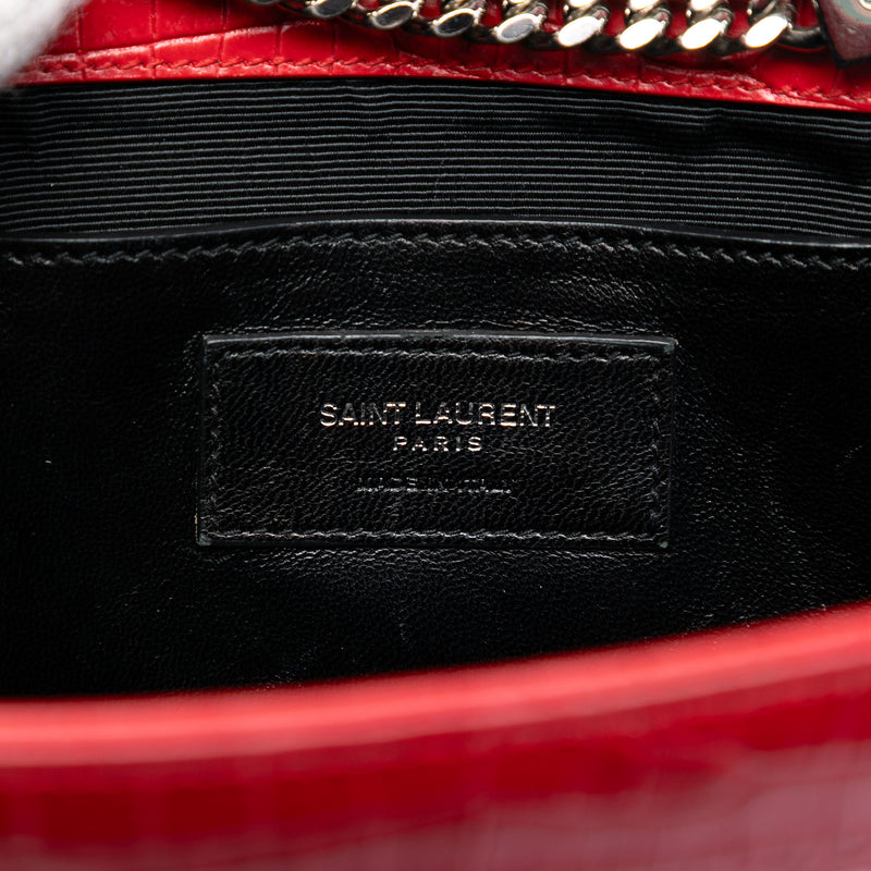 Medium Croc Embossed Leather Kate Tassel Crossbody - Image 5