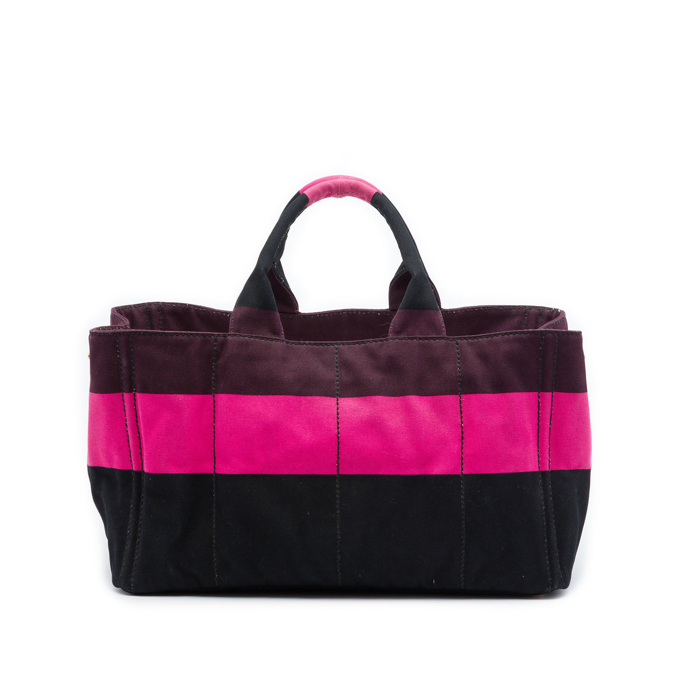 Large Striped Canvas Canapa Tote - Image 1