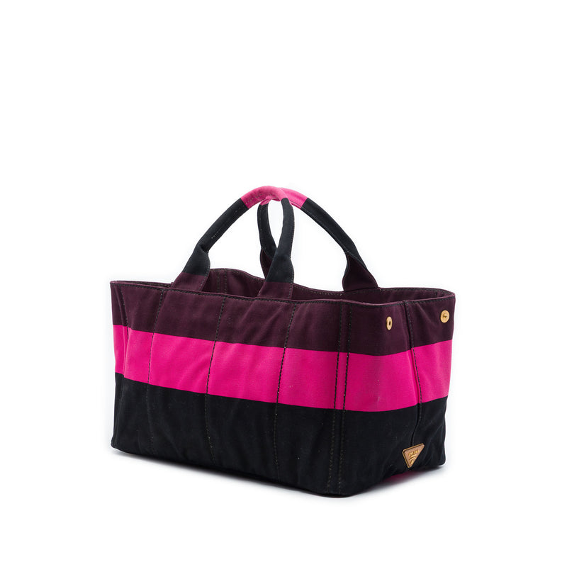 Large Striped Canvas Canapa Tote - Image 2