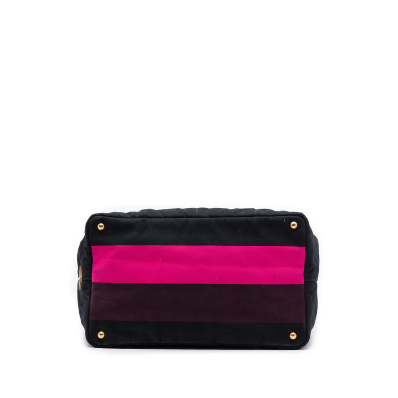 Large Striped Canvas Canapa Tote - Image 3