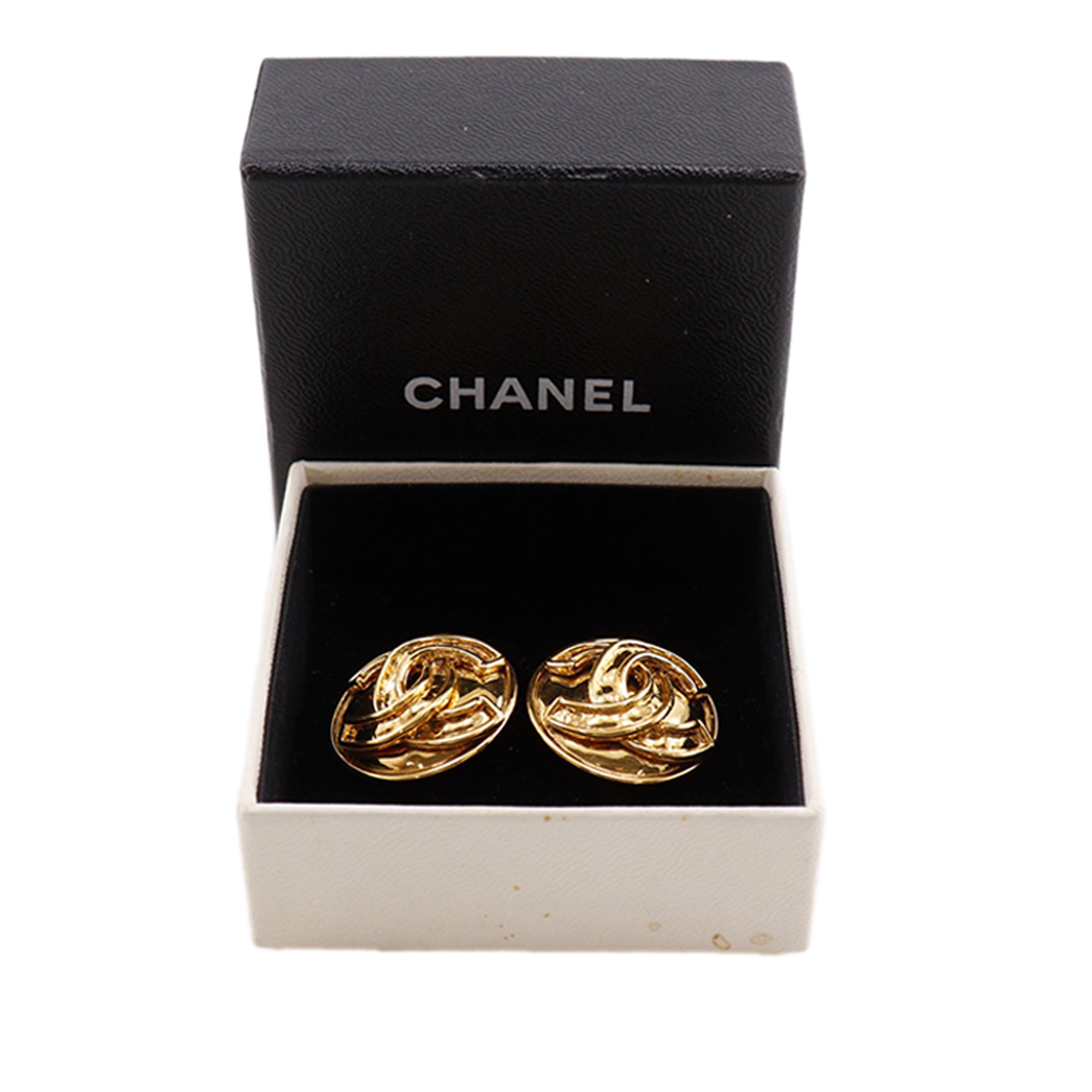 CC Gold Plated Round Clip On Earrings - Image 11