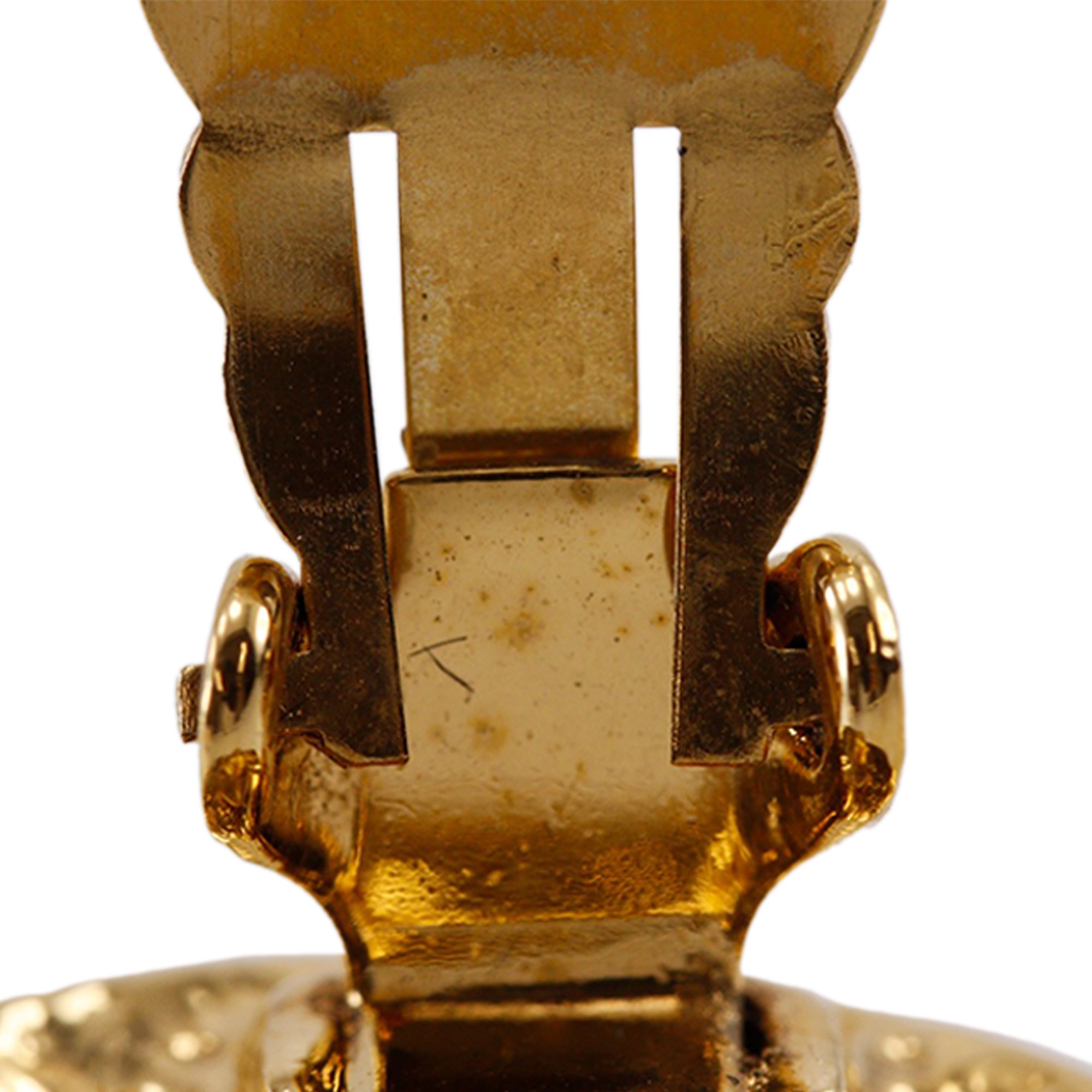 CC Gold Plated Round Clip On Earrings - Image 6