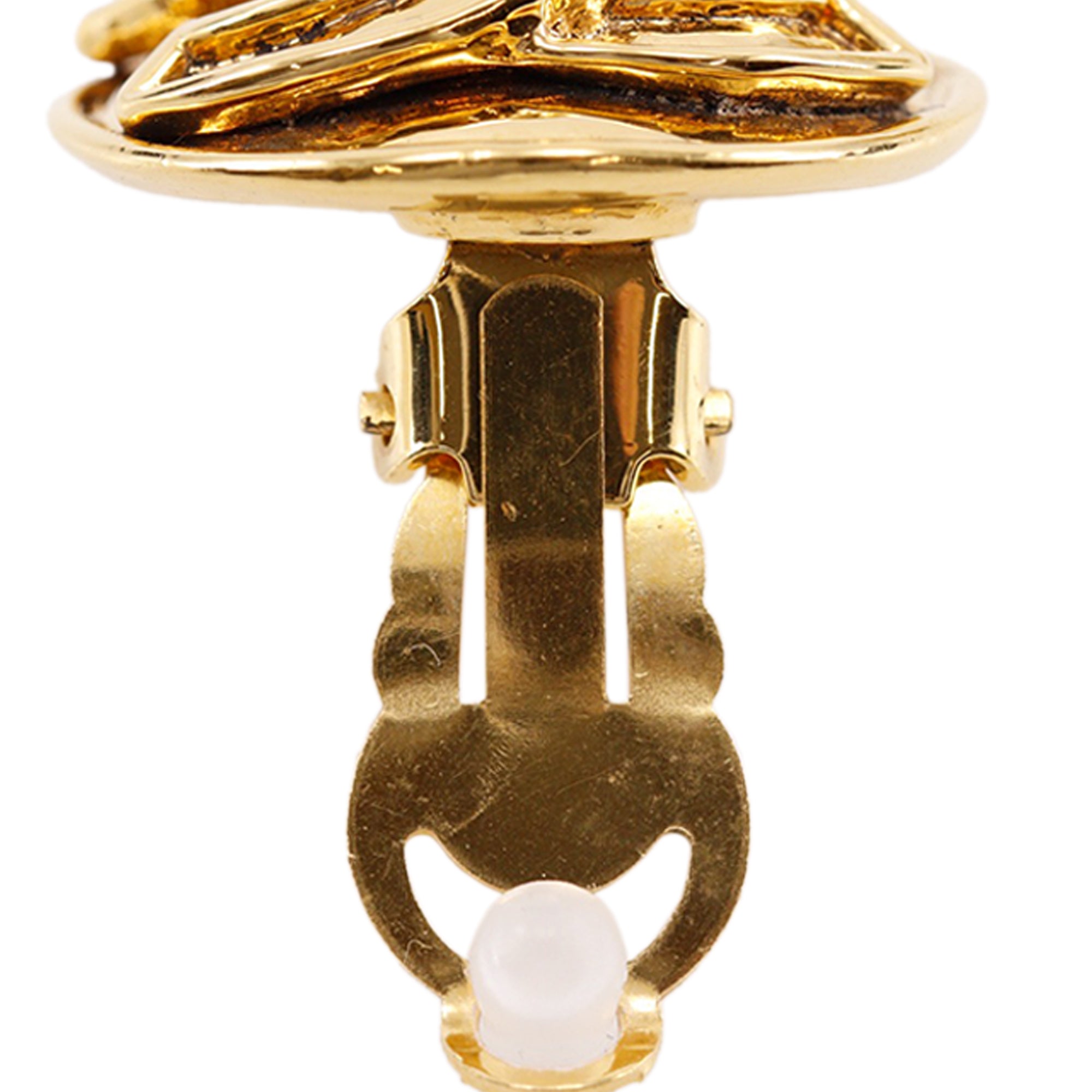 CC Gold Plated Round Clip On Earrings - Image 7