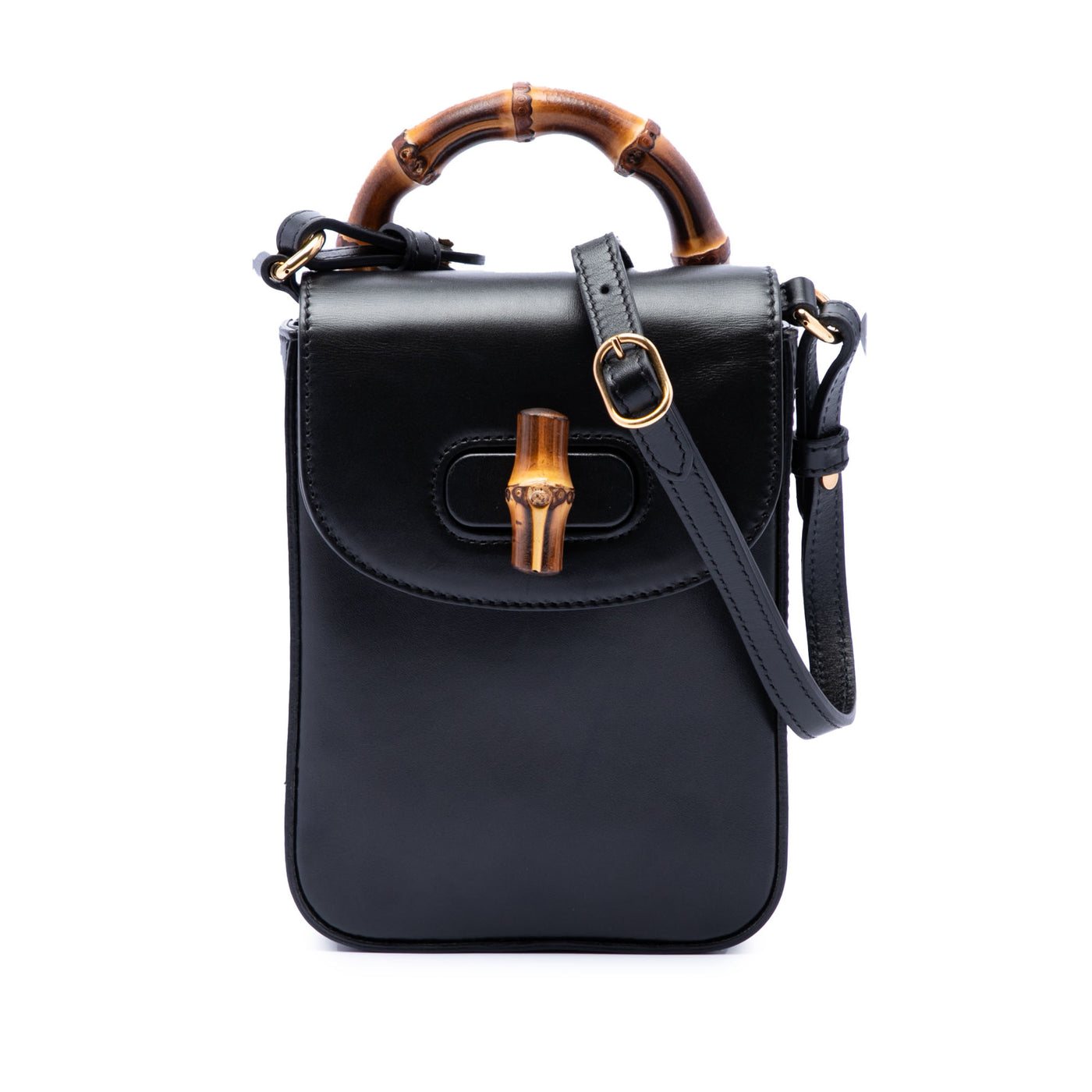 Mini Calfskin Bamboo Top Handle Bag - Image 1