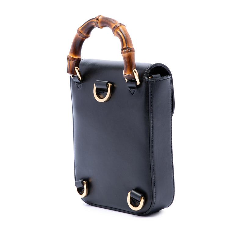 Mini Calfskin Bamboo Top Handle Bag - Image 2